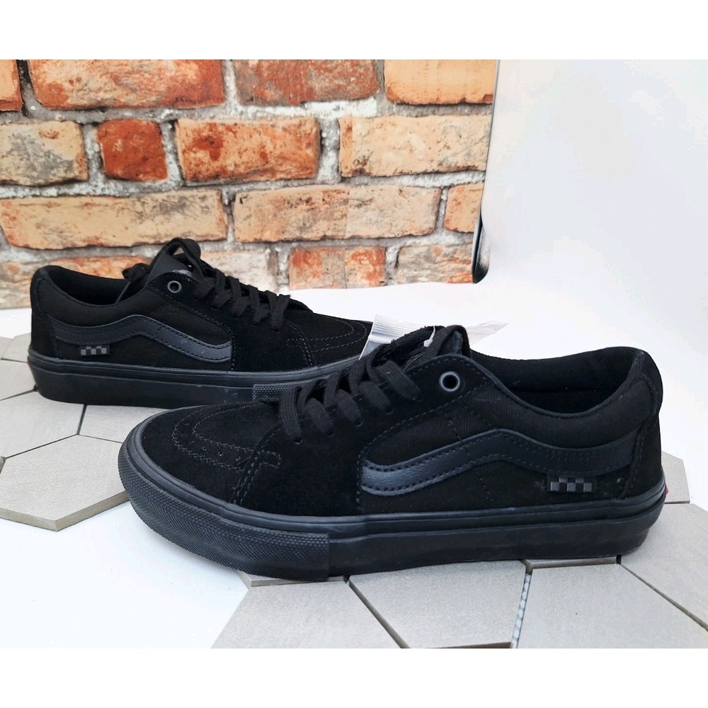 Vans BMX Skate SK8 Low Pro BMX Triple Black Men Sz 7 Boys Sz 7Y Popcush Rare - Picture 1 of 10